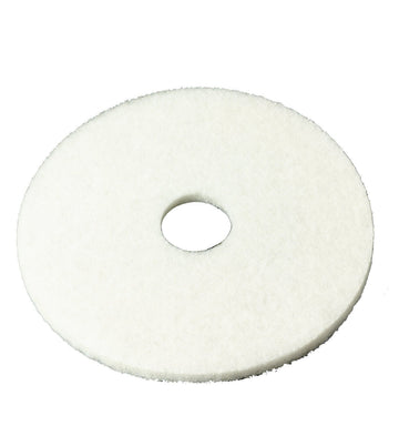 3M White Super Polish Pad 4100, 17" Floor Pad, Machine Use (Case of 5)